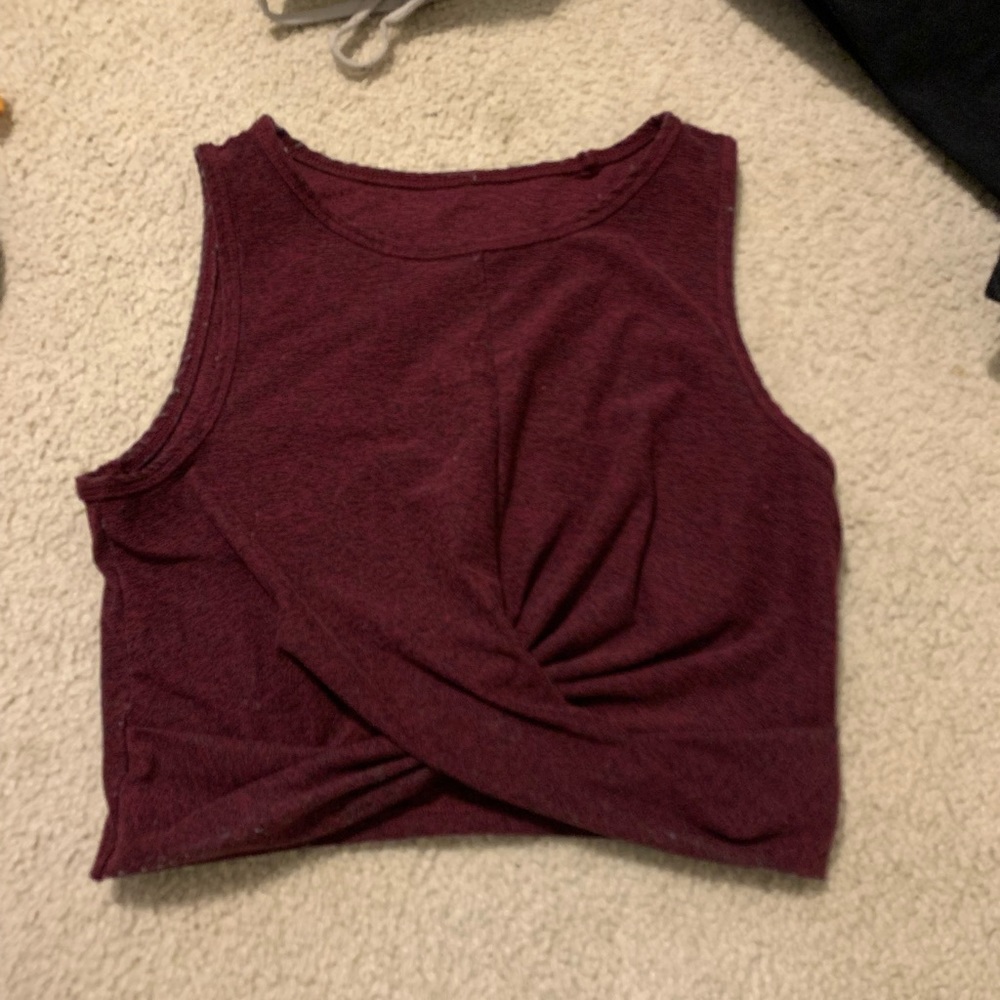Yogalicous tight tank top with tie in front size small